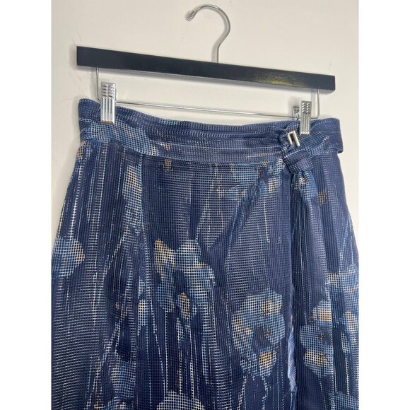 Jason Wu Techno Mesh Watercolor Print Skirt, Size 8 - Picture 3 of 6